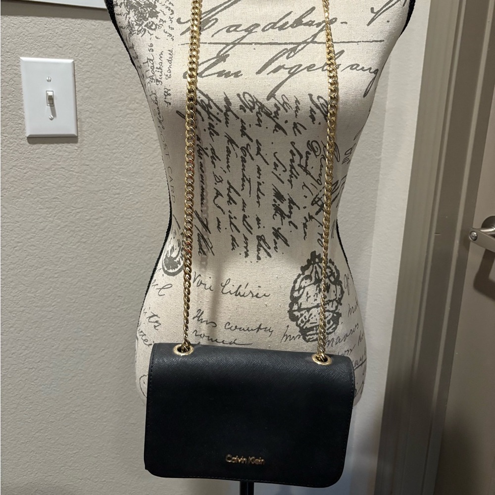 Calvin Klein Black Chain Strap Bag